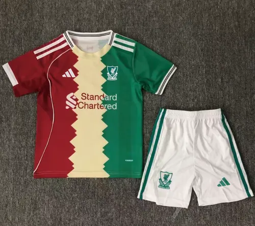 2025/2026 Liverpool Dreifarben Trainingskleidung Fußballtrikot AAA fan-gradät Kindergröße — view 1