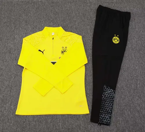Conjunto de entrenamiento de media cremallera amarillo del Dortmund 2023/2024  — view 7