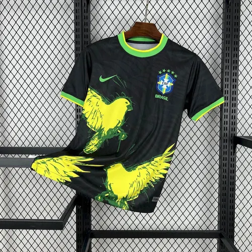 2025 Brasilien Sonderedition Schwarz Fußballtrikot AAA Fan-Qualität — view 1