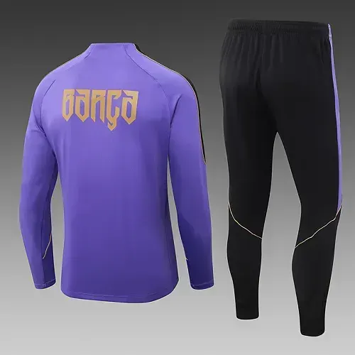 2026/2027 Barcelona Halbpullover-Trainingsshirt Lila Fußball   Set — view 2