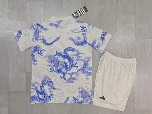 2025/2026 Real Madrid Chinese dragon blue and white Football Jersey  Kids Size — view 2