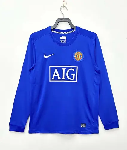Camiseta de Fútbol Retro Manga Larga 2007/2008 Visitante Manchester United