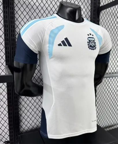 2026 Spielerversion Argentinien Trainingsanzug Weiß Fußballtrikot  — view 3