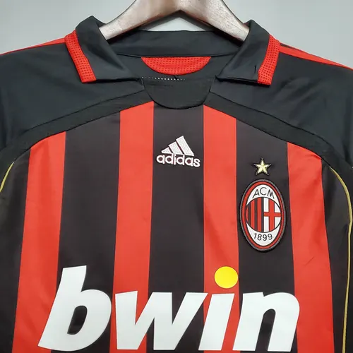 Camiseta Fútbol Retro AC Milan Local Manga Larga 2006/2007  — view 3