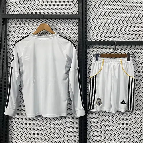 2025/2026 Langarm Real Madrid Heimtrikot  Kindergröße — view 2