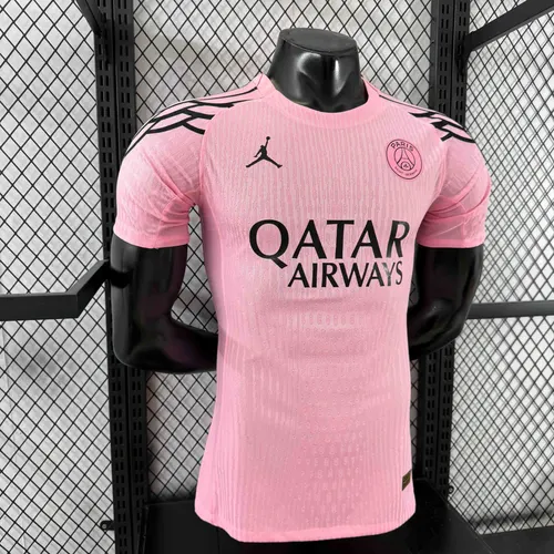 2025/2026 Versão Jogador Paris Saint-Germain Quarto Away Rosa Camisa de Futebol  — view 6