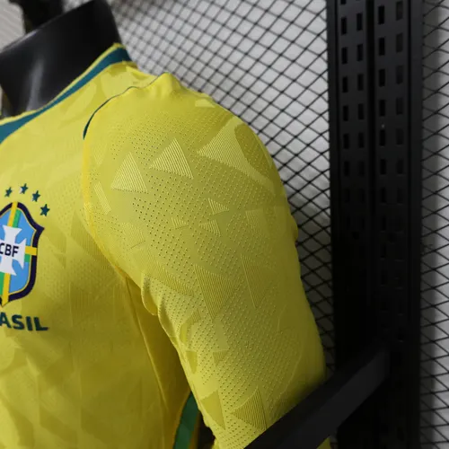 2026 Manga Longa Versão Jogador Brasil Camisa Principal AAA qualidade fã — view 7