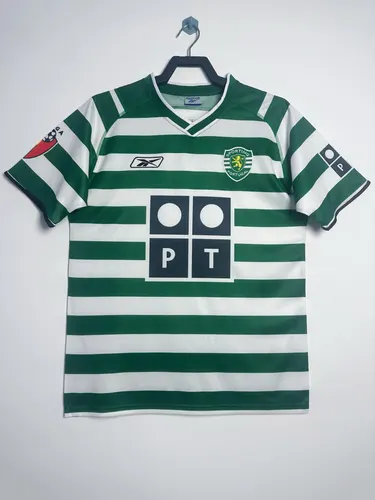 Camiseta de Fútbol Retro Local Sporting de Lisboa 2003-2004 Calidad Thai — view 1