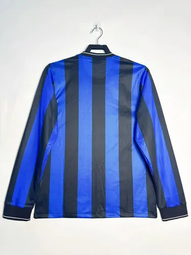 2009/2010 Retro Long Sleeve Inter Milan Home Football Jersey  — view 2