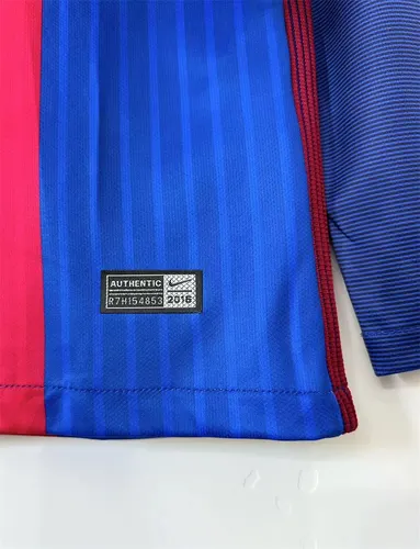 2016/2017 Retro Langarm Barcelona Fußballtrikot Heim AAA fan-gradät — view 7