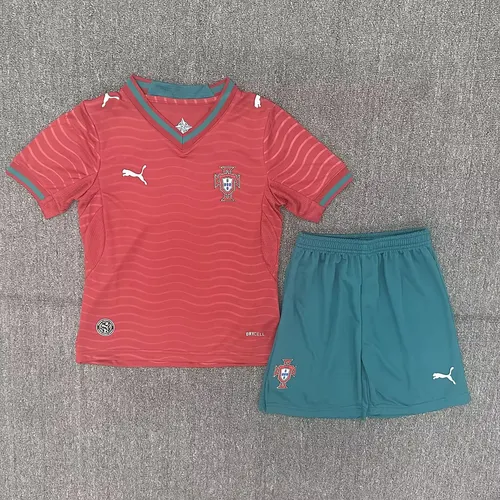 Camisa de Futebol Casa de Portugal 2026 AAA qualidade fã Tamanho Infantil — view 3