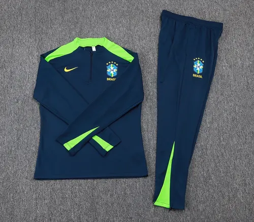2025/2026 Conjunto de Entrenamiento Semi-Pull Azul Real Brasil Camiseta — view 7