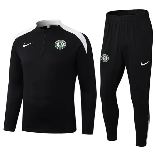 2025/2026 Chelsea Half-Pull Training Suit Black Football Shirt  Set — view 1