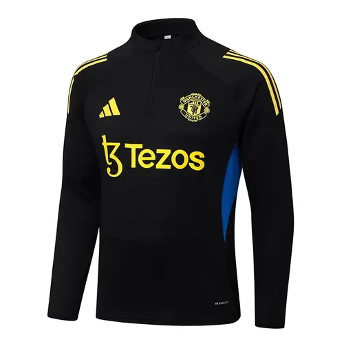2025/2026 Manchester United Half-Pull Training Suit Black Football Shirt  Set — view 3