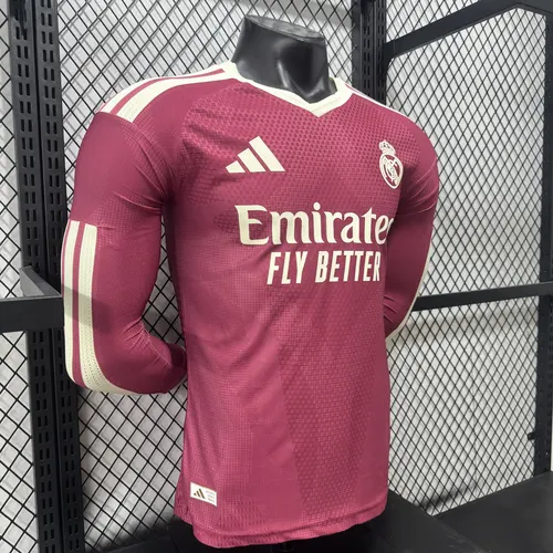 2026/2027 Manga Longa Versão Jogador Real Madrid Terceiro Visitante Camisa de Futebol   — view 3