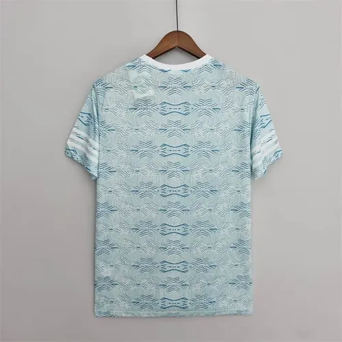 2022/2023 Real Madrid Training Wear Light Blue Pattern Football Shirt — view 2