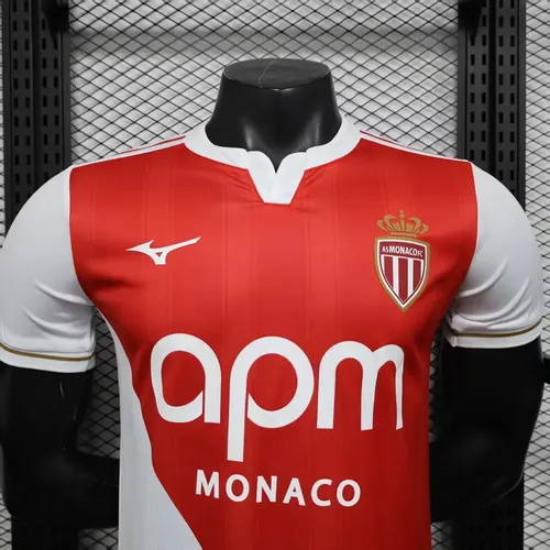 2025/2026 Version Joueur AS Monaco Maillot Domicile Football  — view 3