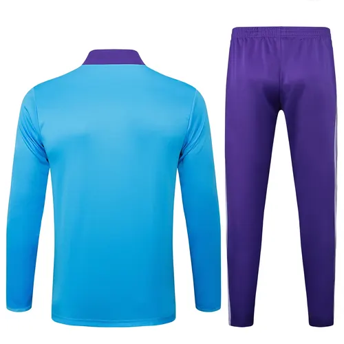 Chándal de entrenamiento con media cremallera Versión Retro azul claro de Real Madrid 2025/2026 Camiseta de fútbol Calidad Thai Set — view 2