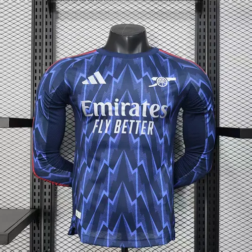 2025/2026 Langarm Spielerversion Arsenal Auswärts Fußballtrikot 