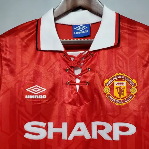 Camisa de Futebol Retro Manchester United Casa 1992/1994  — view 3