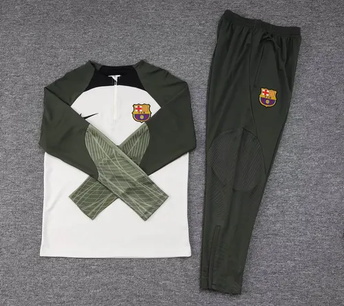 2023/2024 برشلونة طقم تدريب نصف سحاب رمادي قميص مجموعة — view 7
