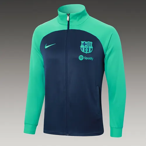 2024/2025 Barcelona Halb-Reißverschluss Trainingsanzug Königsblaues Trikot-Set — view 3
