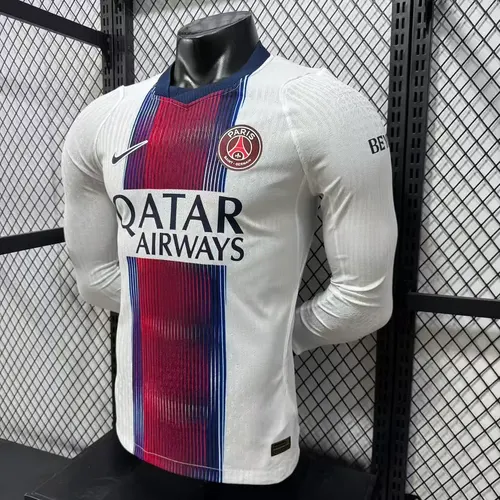 Camisa de Futebol Paris Saint-Germain 2026/2027 Fora Manga Longa Versão Jogador   — view 4