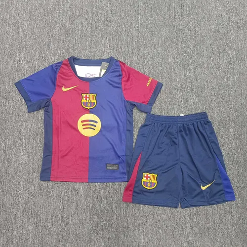 2025/2026 Barcelona Home No Spotify Football Jersey  Kids Size — view 1