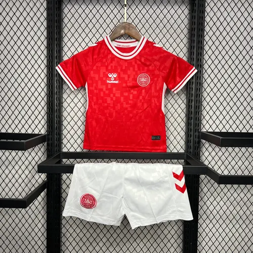 2024-2025 Denmark National Team Home Football Shirt  Kids Size