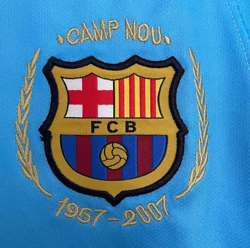 2007/2008 Camisa de Futebol Visitante Retrô Barcelona  — view 5