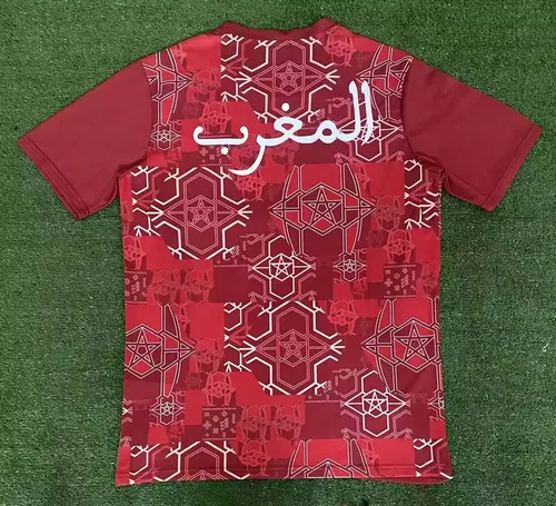 2024/2025 قميص تدريب منتخب المغرب لكرة القدم AAA درجة المشجعين — view 2
