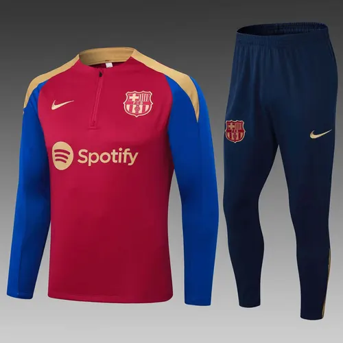 2023/2024 Barcelona Conjunto de Treino Half-Pull Vermelho-azul Jersey — view 1