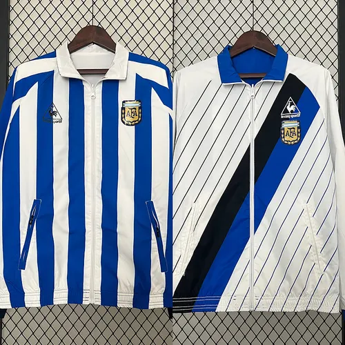 2024 Argentina Jaqueta Corta-Vento Reversível (branco-azul) Camisa de Futebol  — view 1