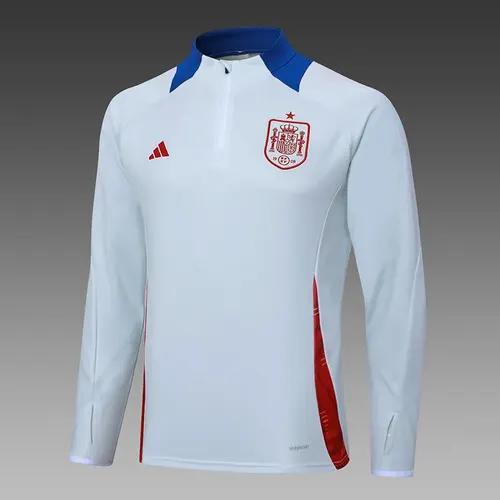 2024-2025 Conjunto de Entrenamiento Semi-Cuello España Azul Celeste Camiseta de Fútbol — view 3