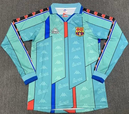 1996/1997 Retro Barcelona Auswärts Fußballtrikot Langarm Thailand-Qualität
