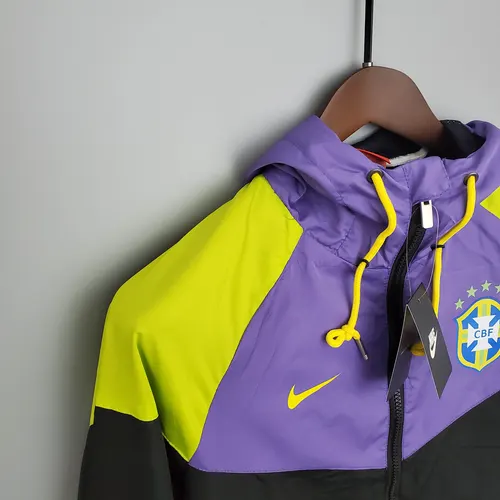 Chubasquero de la Selección Brasileña Púrpura-Negro — view 6