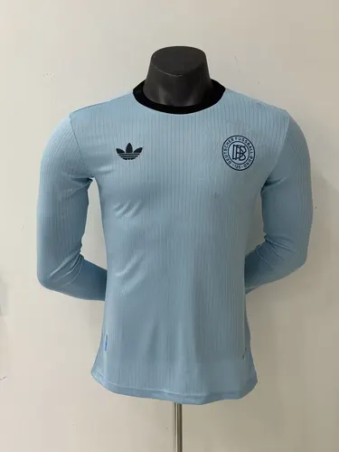 2025/2026 Player Version Long Sleeve Germany 125th Anniversary Edition Blue Football Shirt 