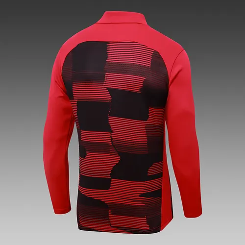 2024/2025 AC Milan Half-Pull Training Suit Red-Black Football Shirt  Set — view 4