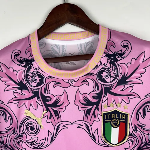 2024-2025 Itália Camisa de Futebol Rosa Edição Especial — view 3