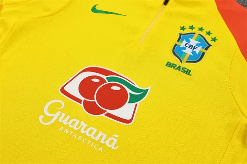 2026 Brazil Half-Zip Yellow Training Suit Football Jersey  Suit ﻿ — view 5