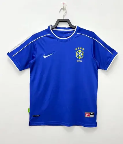 1998 Retro Brasilien Auswärts Fußballtrikot  — view 1