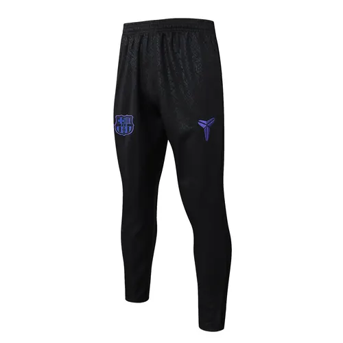 2025/2026 Barcelona Half-Pull Trainingsanzug Schwarz Verbundausgabe Trikot Set 01 — view 5