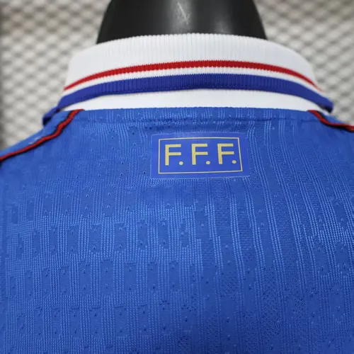1998 Player Version Retro France Home Football Shirt  — view 5