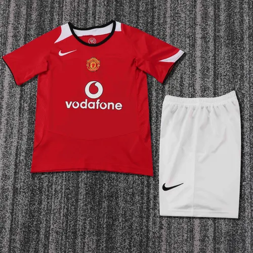 2005-2006 Maillot Domicile Rétro Manchester United lande Taille Enfant
