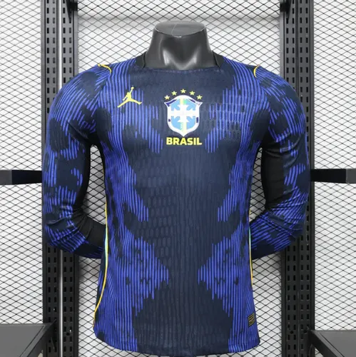 2026 Manches Longues Version Joueur Brazil Extérieur Maillot Football AAA qualité fan — view 1