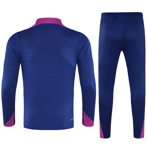 2025/2026 Barcelona Half-Pull Training Suit Royal Blue Jersey  Set 02 — view 2