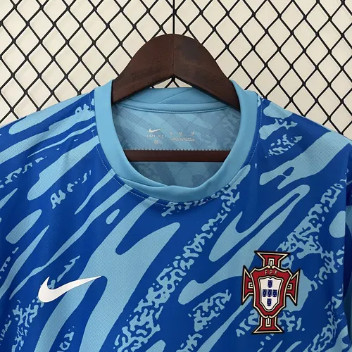 2024 Portugal Torwart Fußballtrikot -Blau AAA Fan-Qualität — view 9