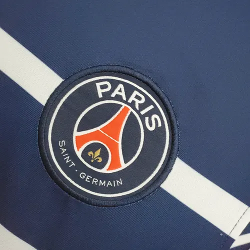 2021/2022 Psg Paris Saint-Germain Training Wear White And Blue — view 5