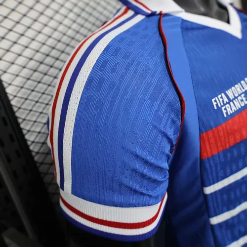 1998 Player Version Retro France Home Football Shirt  — view 6
