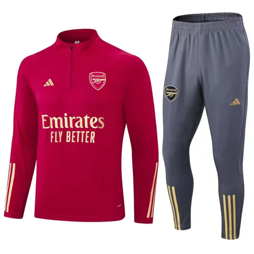2023/2024 Arsenal Half-Pull Trainingsanzug Rot Fußballtrikot AAA fan-gradät Set — view 1